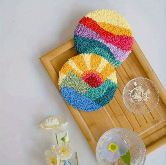 Kit de Punch needle - 6 sous-tasses rondes