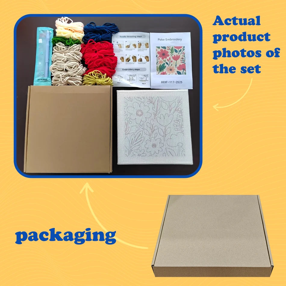 Kit de Punch needle - 25cm x 25cm