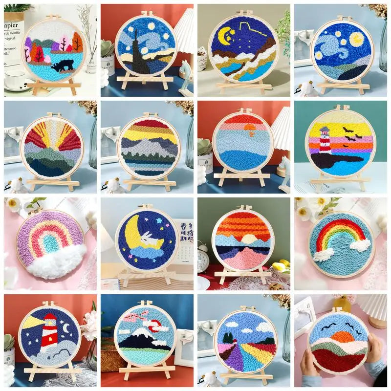 Kit de Punch needle -   ⌀ 20cm