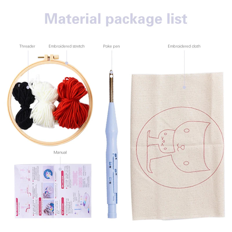 Kit de Punch needle -   ⌀ 20cm