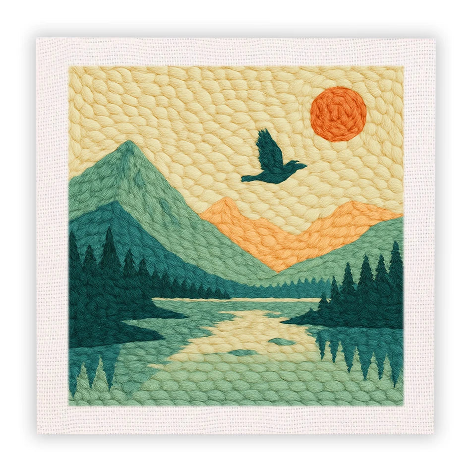 Kit de Punch needle - 25cm x 25cm